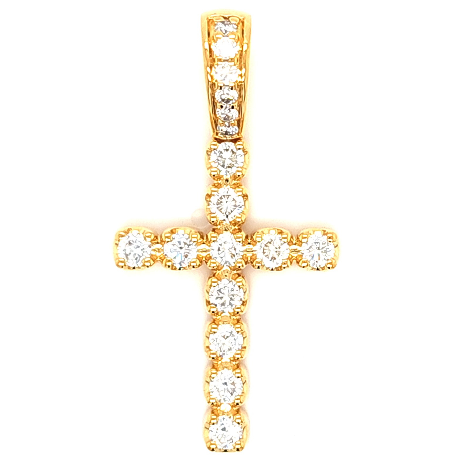LG - 10K 0.81CT D-PENDANT RDS DARK "CROSS" NO CERTIFICATE